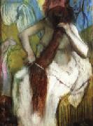 Woman Combing Her Hair Edgar Degas